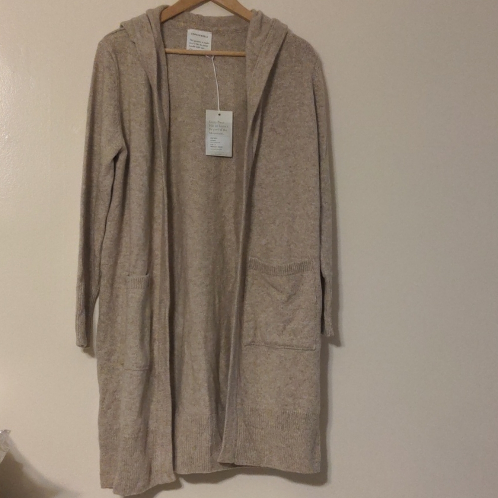 Armedangels light desert Mel hooded cardigan jumpe